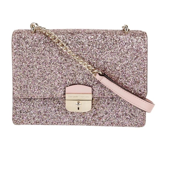 kate spade Handbags - Kate Spade NWOT rose gold Glittery Pink Crossbody Bag